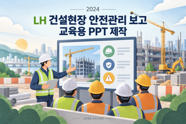 LH 건설현장 안전관리 보고 교육용 PPT 제작용역